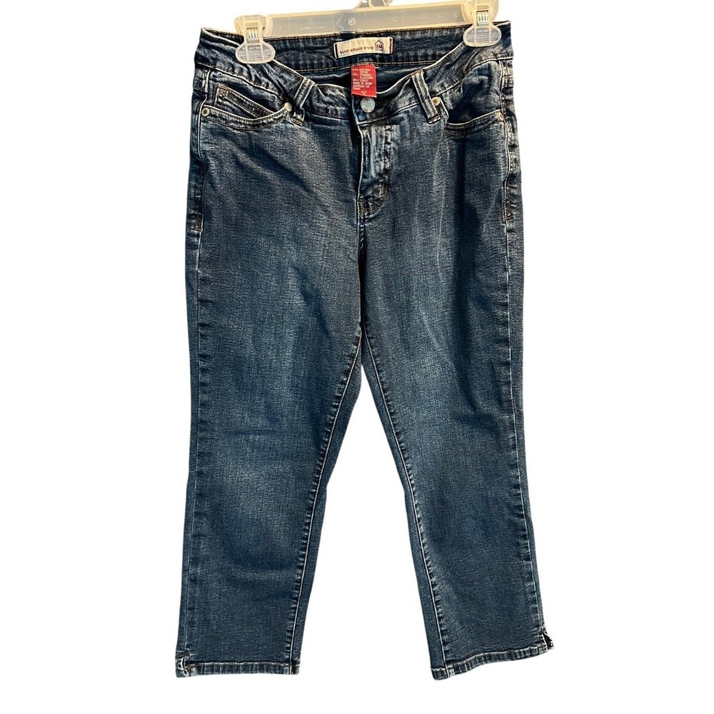 Blue House Drive Womens Size 4 Dark Wash Cropped Capri Denim Jeans BH188-FO
